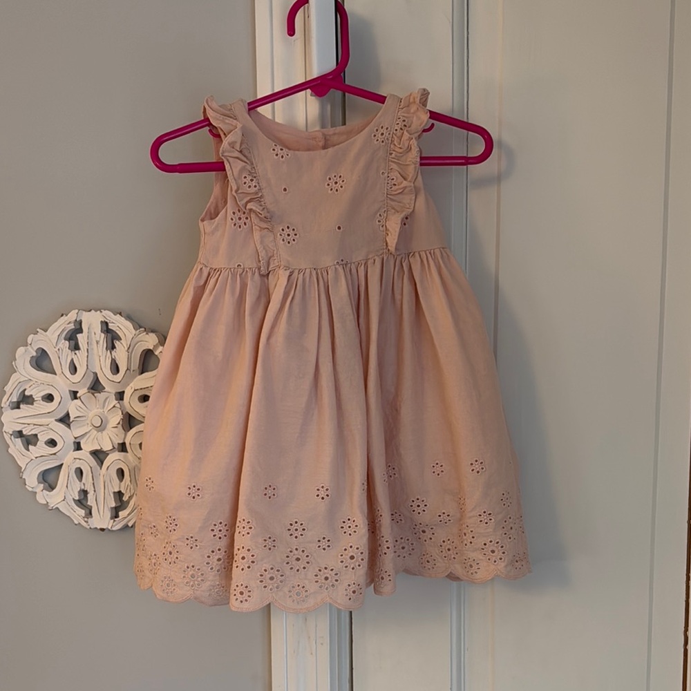 Baby Girl Pink Ruffle Dress 6/9 Month